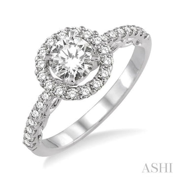 3/8 Ctw Diamond Semi-Mount Engagement Ring in 14K White Gold